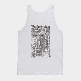 Chemical Elements in Texture font Tank Top